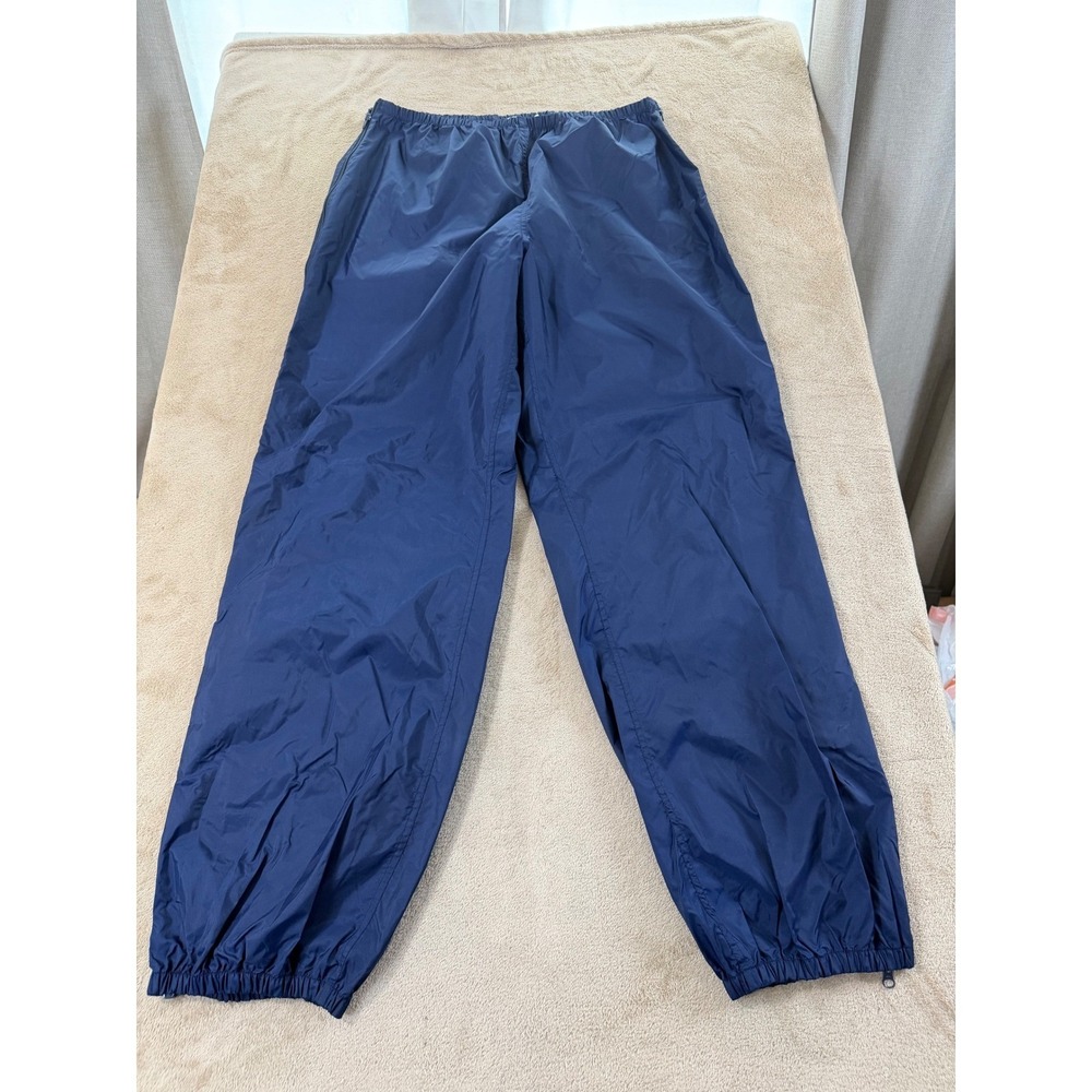 Vintage REI Nylon Rain Side Zip Windbreaker Pants Men's XL Navy Blue Outdoor EUC